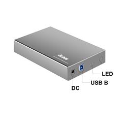 iCAN RSH-339 3.5" USB 3.0 SATA III Hard Drive Enclosure with Max Speed 6Gbps, Sliver(Open Box)