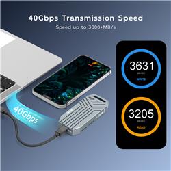 Boîtier SSD M.2 NVMe Maiwo K1695F 40 Gbit/s