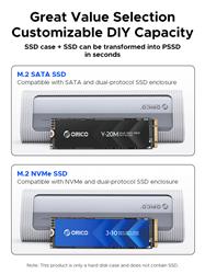 Orico AXM2 Tool Free  M.2 NVMe SSD Enclosure with USB External Max Speed 10Gbps