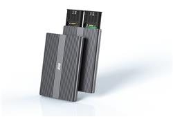 ICAN Boîtier SSD M.2 NVMe et NGFF à double protocole et deux baies