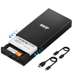 iCAN Dual Bay M.2 NVMe SSD and 3.5" to 2.5" SATA HDD/SSD Enclosure