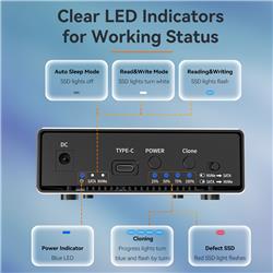iCAN Dual Bay M.2 NVMe SSD and 3.5" to 2.5" SATA HDD/SSD Enclosure