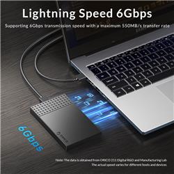 Orico 2526C3 Boîtier de disque dur USB 3.0 USB-A vers USB-C 2,5 pouces