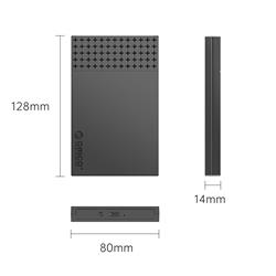 Orico 2526C3 Boîtier de disque dur USB 3.0 USB-A vers USB-C 2,5 pouces