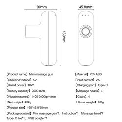 iCAN SK-6 Ultra Mini Massage Gun with USB Charger