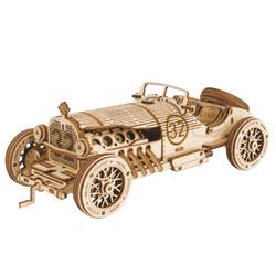 ROKR 3D Wooden Puzzle, V8 Grand Prix Car Model,1:16 Scale Model