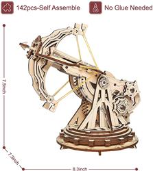 ROKR 3D Wooden Puzzle,Siege Heavy Ballista (LK601) Epic War Series