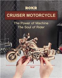 ROKR 3D Wooden Puzzle,Cruiser Motorcycle,DIY Enthusiasts