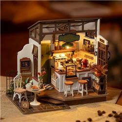 ROKR 3D Wooden Puzzle,Cafe Miniature House Coffee Shop,Perfect Gift