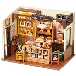 ROKR 3D Wooden Puzzle,Becka's Baking House DIY Miniature House Kit