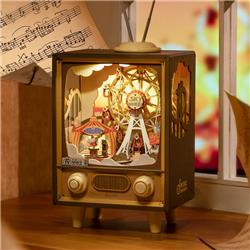 ROKR 3D Wooden Puzzle,Sunset Carnival Music Box,Amusement-Park-Themed