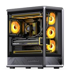 JONSBO - D401 Black ATX Gaming PC Case, prend en charge le double refr