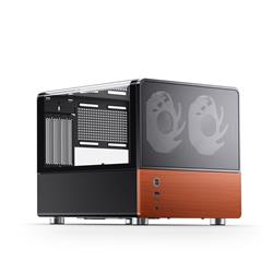 JONSBO V12 BLACK Micro ATX Mid Tower PC Case， 4x ARGB Fans Included(Open Box)