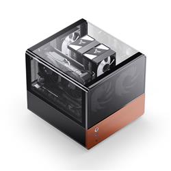 JONSBO V12 BLACK Micro ATX Mid Tower PC Case， 4x ARGB Fans Included(Open Box)