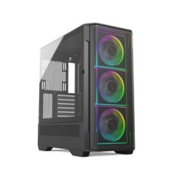 Armoury C802B Tempered Glass Mid-Tower EATX PC Case 3ARGB Fans and ARGB Controller Included -Black