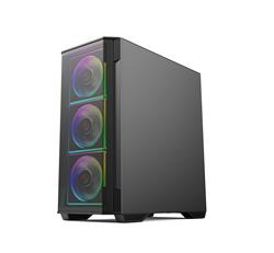 Armoury C802B Tempered Glass Mid-Tower EATX PC Case 3ARGB Fans and ARGB Controller Included -Black