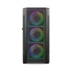 Armoury C802B Tempered Glass Mid-Tower EATX PC Case 3ARGB Fans and ARGB Controller Included -Black