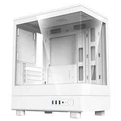 DarkFlash DB330M mATX Panoramic PC Case, White