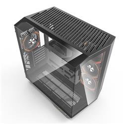 DarkFlash DY470 ATX Panoramic PC Case, 4x ARGB Fans Included, Black