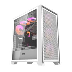 DarkFlash DRX70 Mesh ATX PC Case, 4x ARGB Fans Included, White