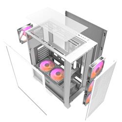 DarkFlash DRX70 Mesh ATX PC Case, 4x ARGB Fans Included, White