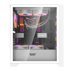DarkFlash DRX70 Mesh ATX PC Case, 4x ARGB Fans Included, White