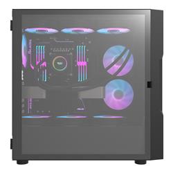 DarkFlash DK431 E-ATX PC Case, 4x ARGB Fans Included, Black
