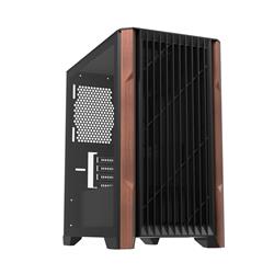 Armoury A08 Micro ATX Case, Wood Front Panel, Black