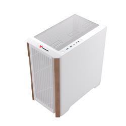 Armoury A08 Micro ATX Case, Wood Front Panel, White