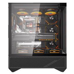 DarkFlash DY460 Luxury ATX PC Case, 4x ARGB Fans Included, Black