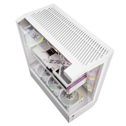 DarkFlash DY460 Luxury ATX PC Case, 4x ARGB Fans Included, White