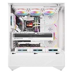 DarkFlash DY460 Luxury ATX PC Case, 4x ARGB Fans Included, White