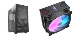 DarkFlash DLM21 Mesh mATX PC Case, Black+DarkFlash Darkair Pro CPU Cooler