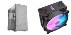 DarkFlash DLM21 Mesh mATX PC Case, White+DarkFlash Darkair Pro CPU Cooler