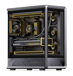 JONSBO - D401 Black ATX Gaming PC Case, prend en charge le double refr