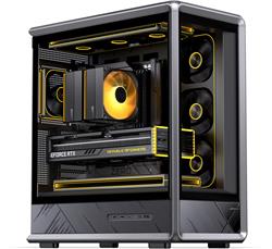 JONSBO - D401 Black ATX Gaming PC Case, prend en charge le double refr