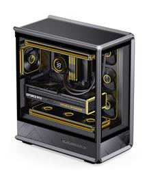 JONSBO - D401 Black ATX Gaming PC Case, prend en charge le double refr