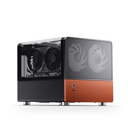 JONSBO V12 BLACK Micro ATX Mid Tower PC Case， 4x ARGB Fans Included(Open Box)