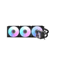 DarkFlash DV360S 360mm Liquid AIO CPU Cooler with LCD Screen, Black