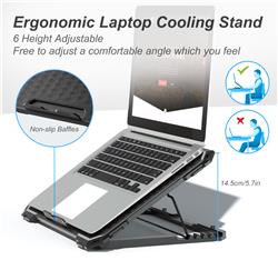 ICAN  Laptop Cooling Pad with 6 Cooling Fans,for Laptop 15-1 K21