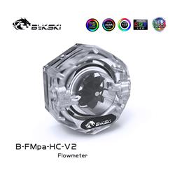 Indicateur de débit Bykski à 6 faces avec RVB adressable 5 V (RBW)
