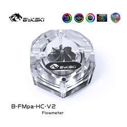 Indicateur de débit Bykski à 6 faces avec RVB adressable 5 V (RBW)