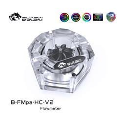Indicateur de débit Bykski à 6 faces avec RVB adressable 5 V (RBW)