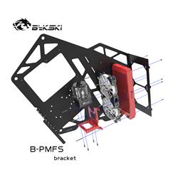 Support de refroidissement à eau multifonction Bykski 120 mm, style étagère à 90 degrés