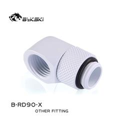 Bykski G 1/4in. Male to Female 90 Degree Rotary Elbow Fitting White