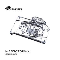 Bloc d'eau et plaque arrière pour carte graphique Bykski Full Cover pour ASUS RTX 5070