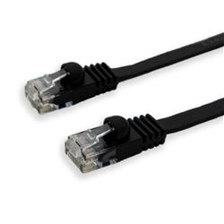 iCAN CAT6 Ethernet Patch Flat Cable, High Speed 1000Mbps 250MHz, UTP 32AWG, 25FT, Black(Open Box)