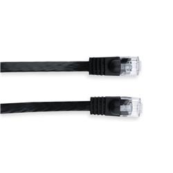 iCAN CAT6 Ethernet Patch Flat Cable, High Speed 1000Mbps 250MHz, UTP 32AWG, 5FT, Black