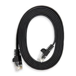 iCAN CAT6 Ethernet Patch Flat Cable, High Speed 1000Mbps 250MHz, UTP 32AWG, 5FT, Black