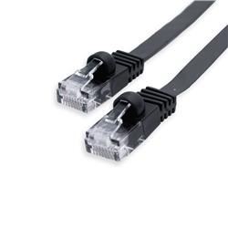 iCAN CAT6 Ethernet Patch Flat Cable, High Speed 1000Mbps 250MHz, UTP 32AWG, 3FT, Black(Open Box)